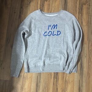 Time and Tru Gray Sweatshirt with Blue Text
